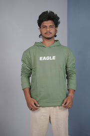 Unisex EAGLE Printed Hoodie for Men & Women | Oversized Streetwear - Pista Green